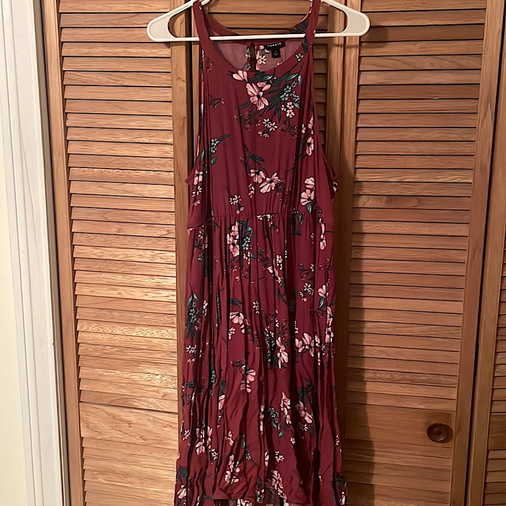 Torrid Halter Maroon Dress